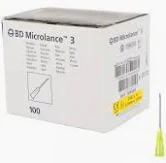 Hypodermic seringue 0,3 x 12mm jaune 