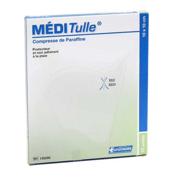 Compresse grasse stérile MEDITULLE - Boîte de 10