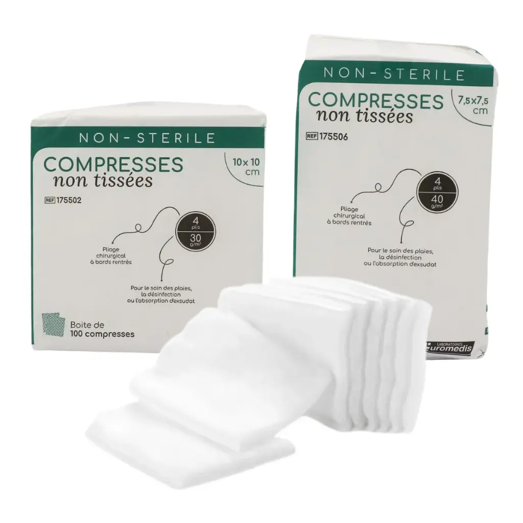 Compresse non-tissées Non Stériles 30g/m2 100pcs