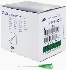 Aiguilles hypodermiques BD Microlance 3, 21G x 1 - 25 x 0,80mm - Boîte de 100. Vert