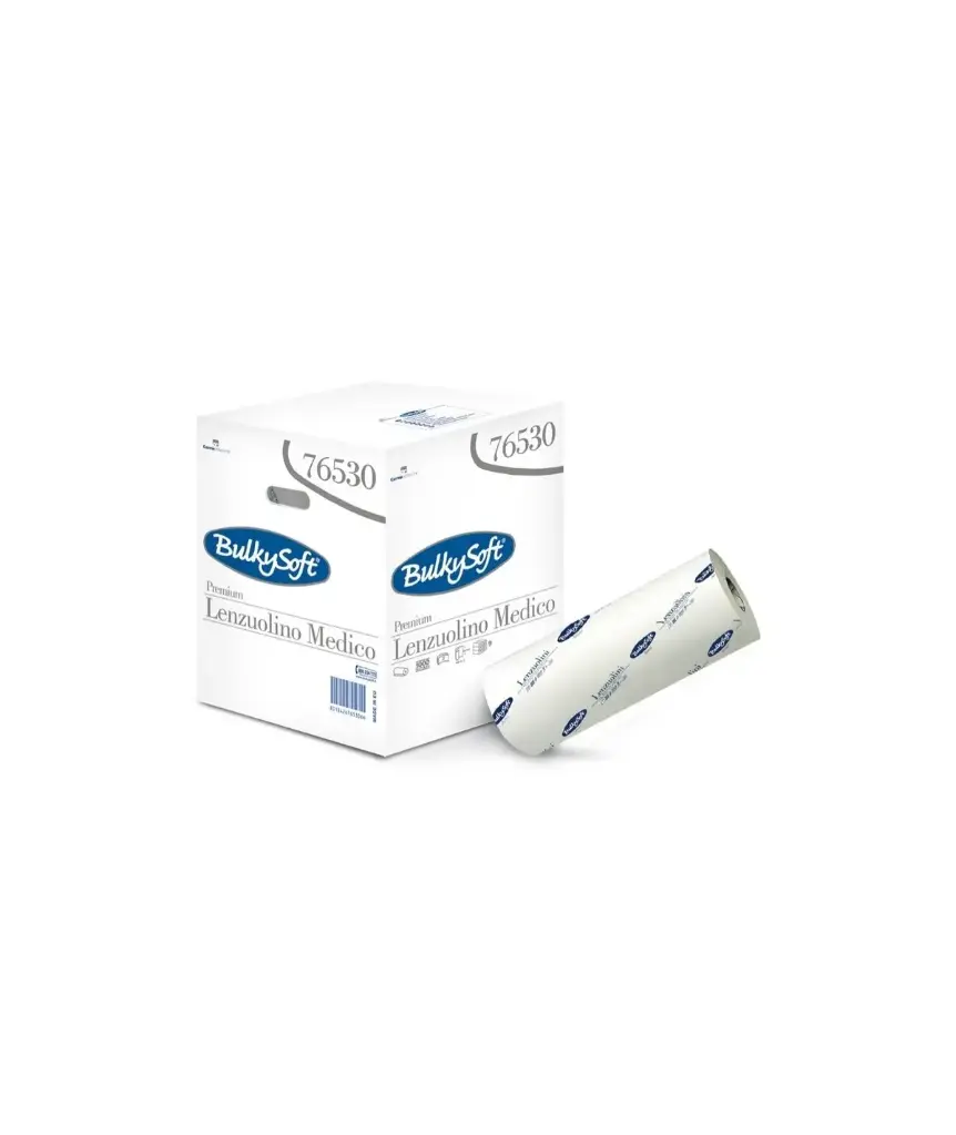 Draps d'examen gaufrés Bulkysoft Premium - Carton de 9 rouleaux