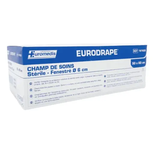 [PY405] Champs de soins stérile fenestré 50x60 - Boîte de 25