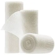 Bande de gaze extensible coton et polyamide emballage individuel 4 m x 7 cm